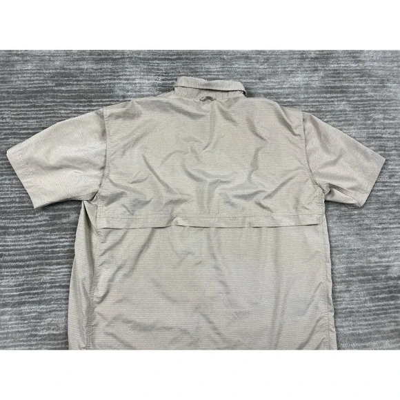Excursion Shirt Mens 2XL Beige Longsleeve Button Up Fishing Vented - Picture 8 of 14